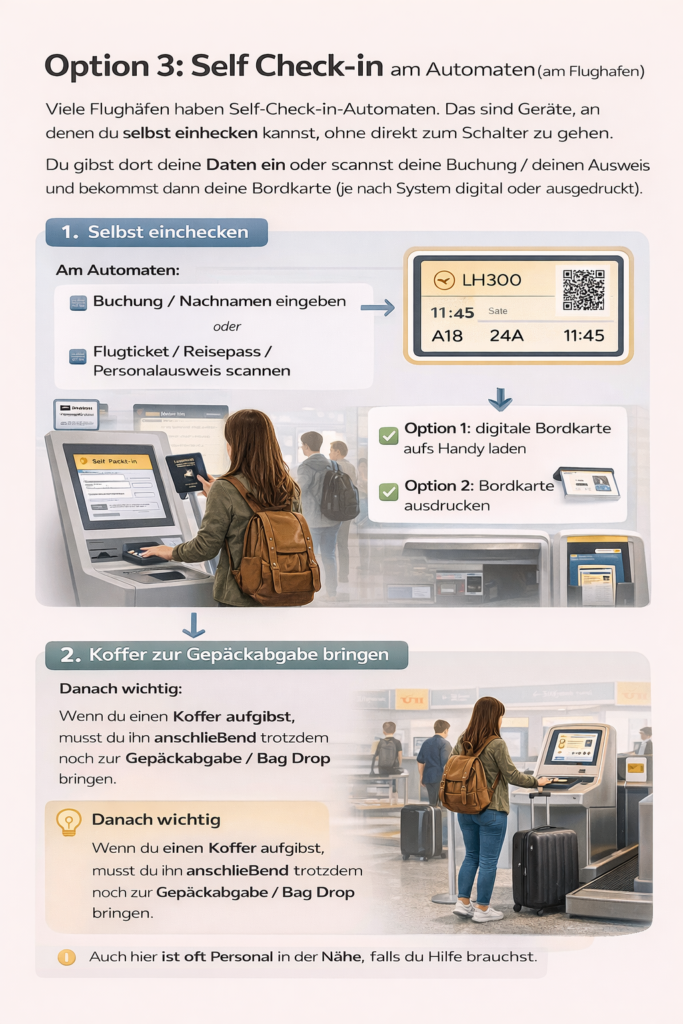 Check in am Automaten